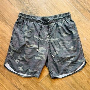 Legends Luka Shorts, Green Camo, Medium 7” with Built-In Liner